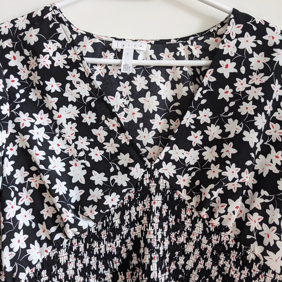 NWT Leith Black Valencia Floral Shirt - Picture 3 of 6